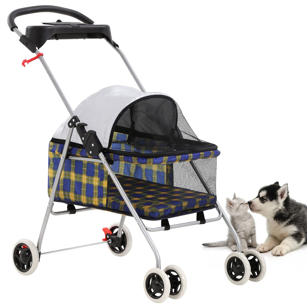 GraySnout 4-Wheel Posh Pet Stroller — Waterproof & Foldable