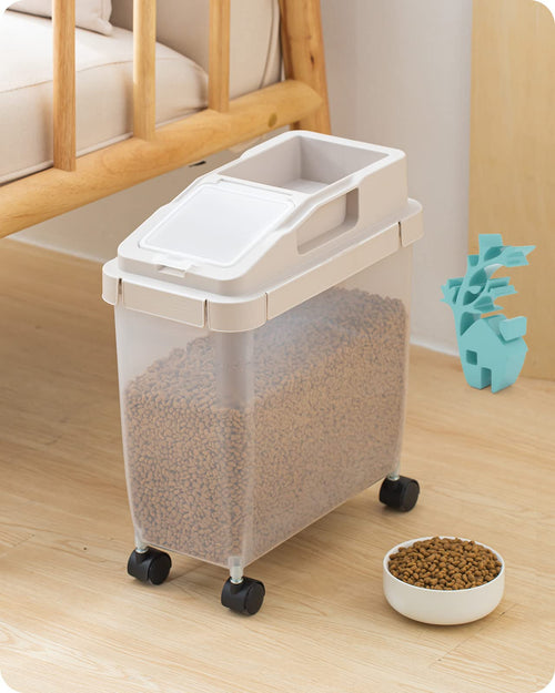 GraySnout Airtight Dog Food Storage Container with Rolling Wheels