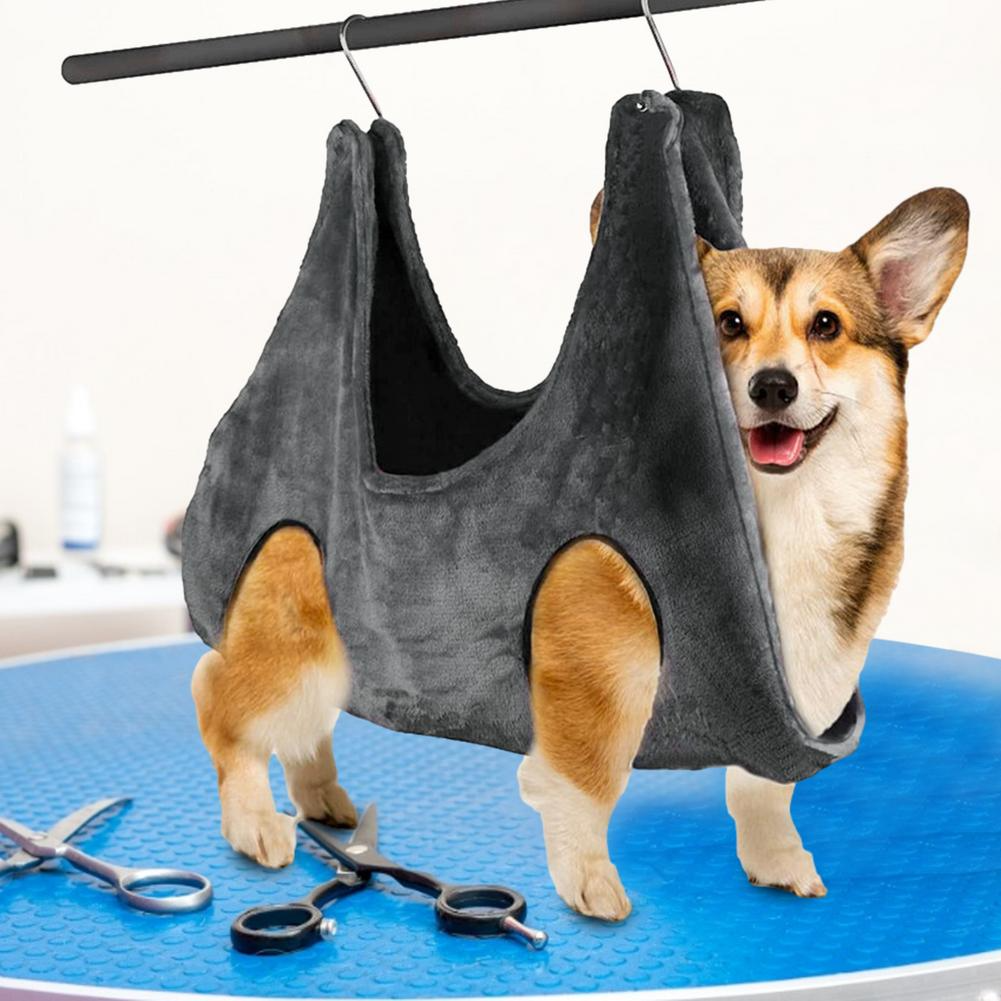 GraySnout Grooming Hammock Harness — Calm Restraint for Nail Trims