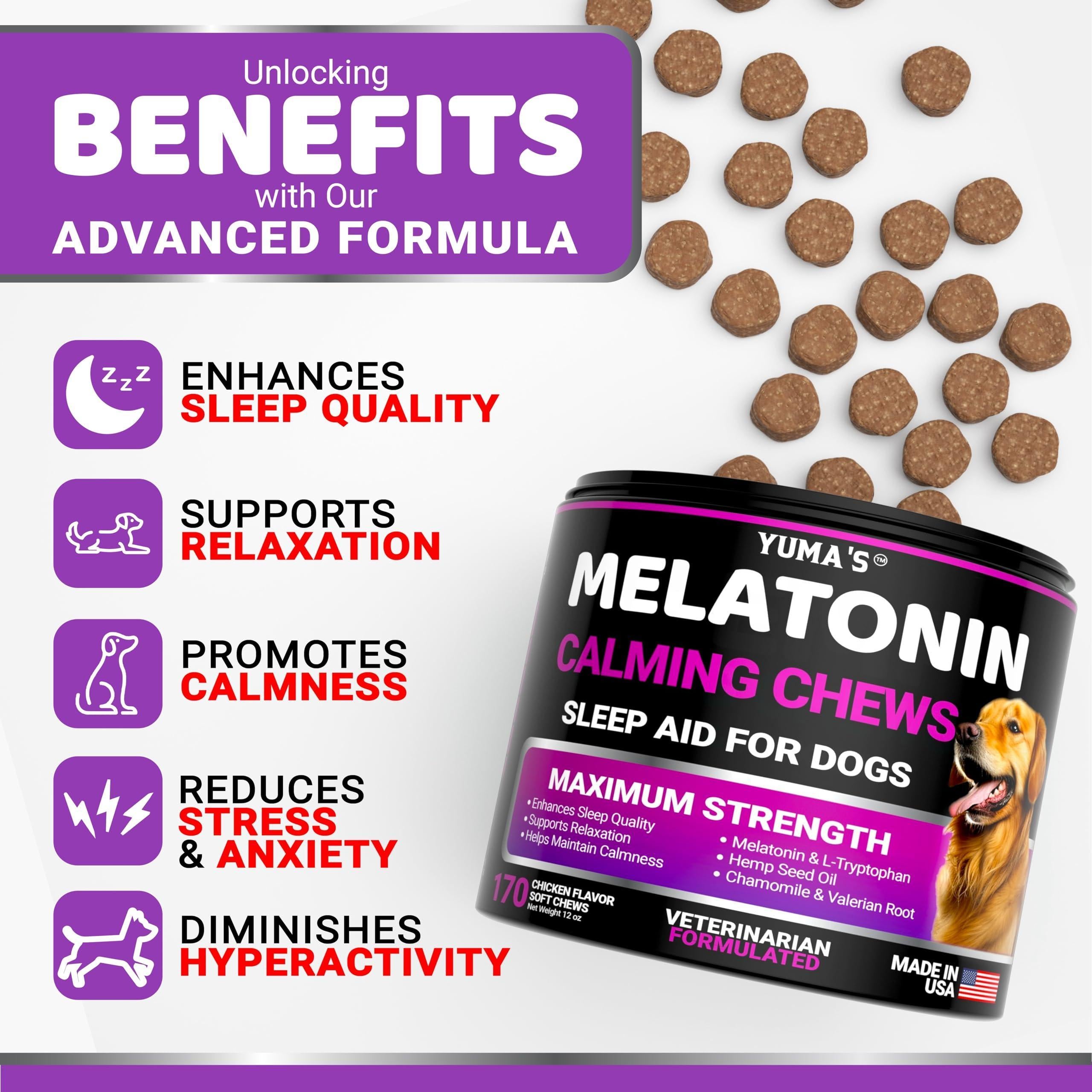 GraySnout Melatonin Calming Chews for Dogs (170ct)