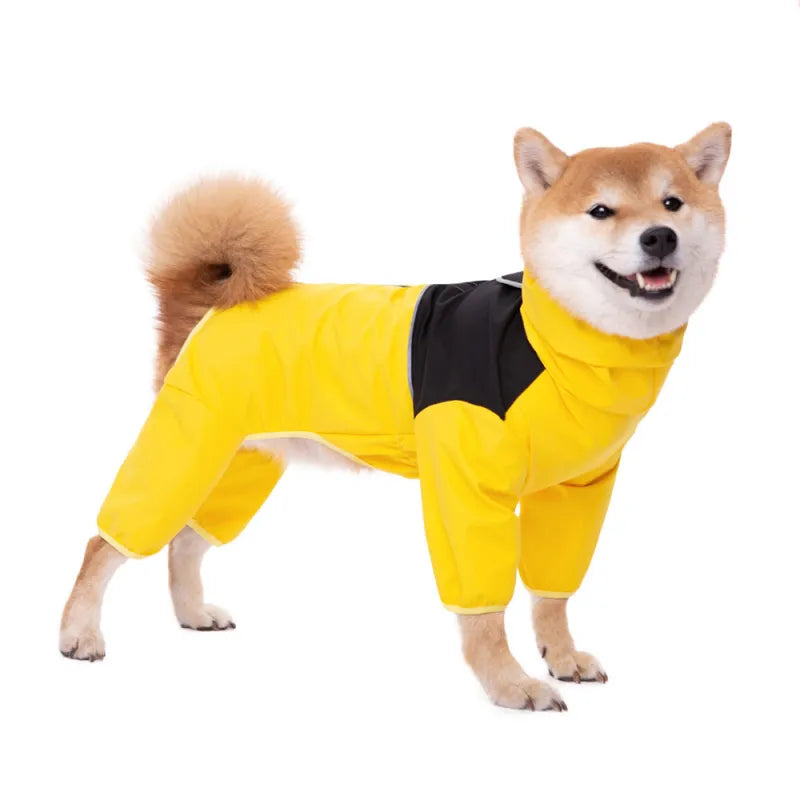 GraySnout Waterproof Dog Shell Jacket (4-Leg Coverage)