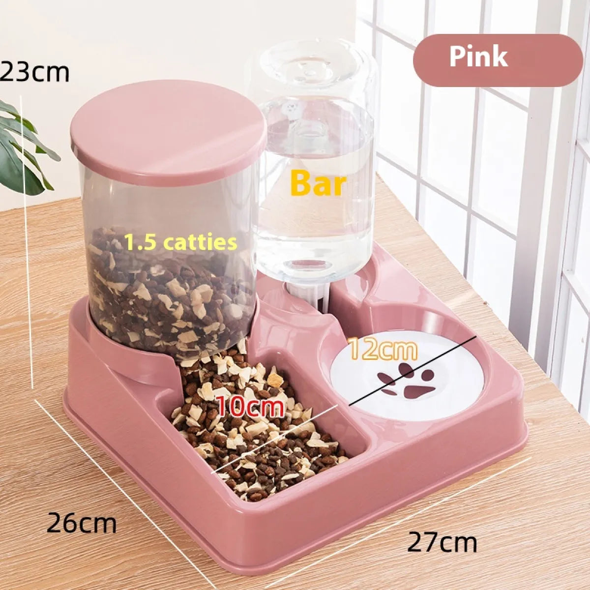 GraySnout 2-in-1 Automatic Pet Feeder & Water Dispenser