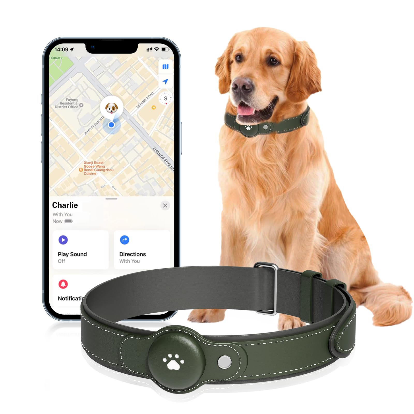 GraySnout Smart GPS Dog Collar Tracker — Real-Time Location No Monthly Fee