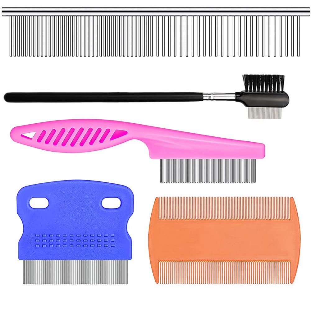 GraySnout 5-Piece Grooming Comb & Tear Stain Kit