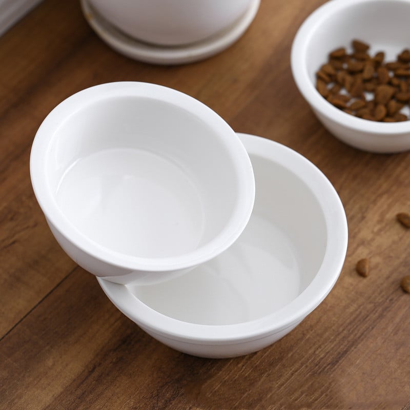 GraySnout Ceramic Double Pet Food Bowl