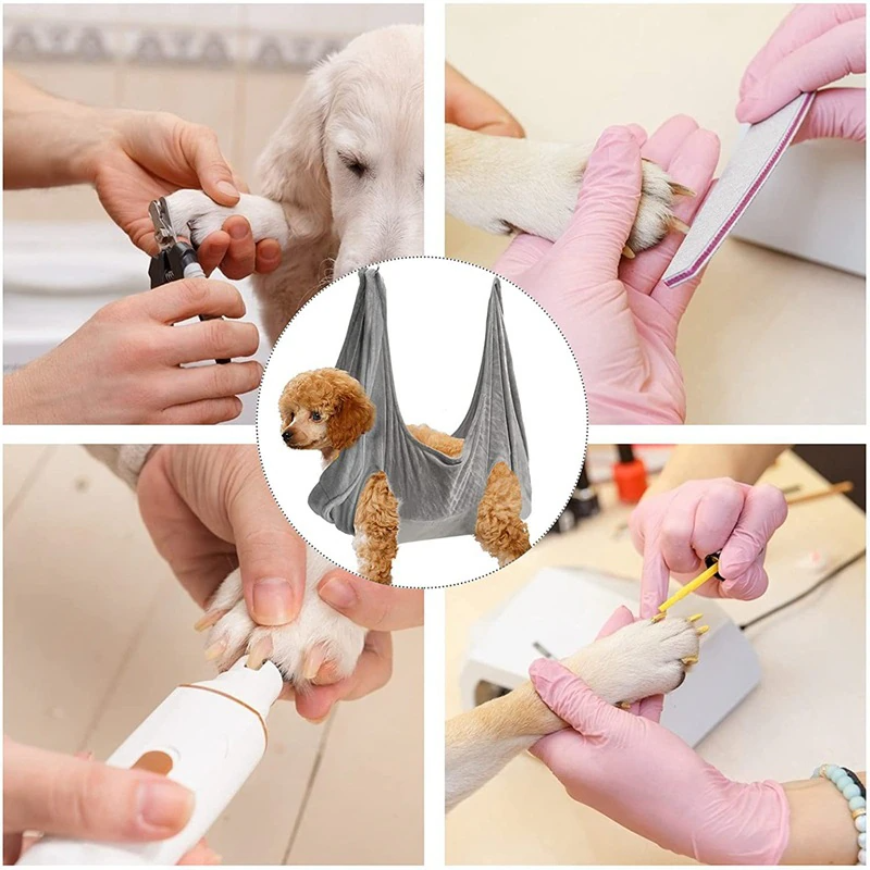 GraySnout Grooming Hammock Harness — Calm Restraint for Nail Trims