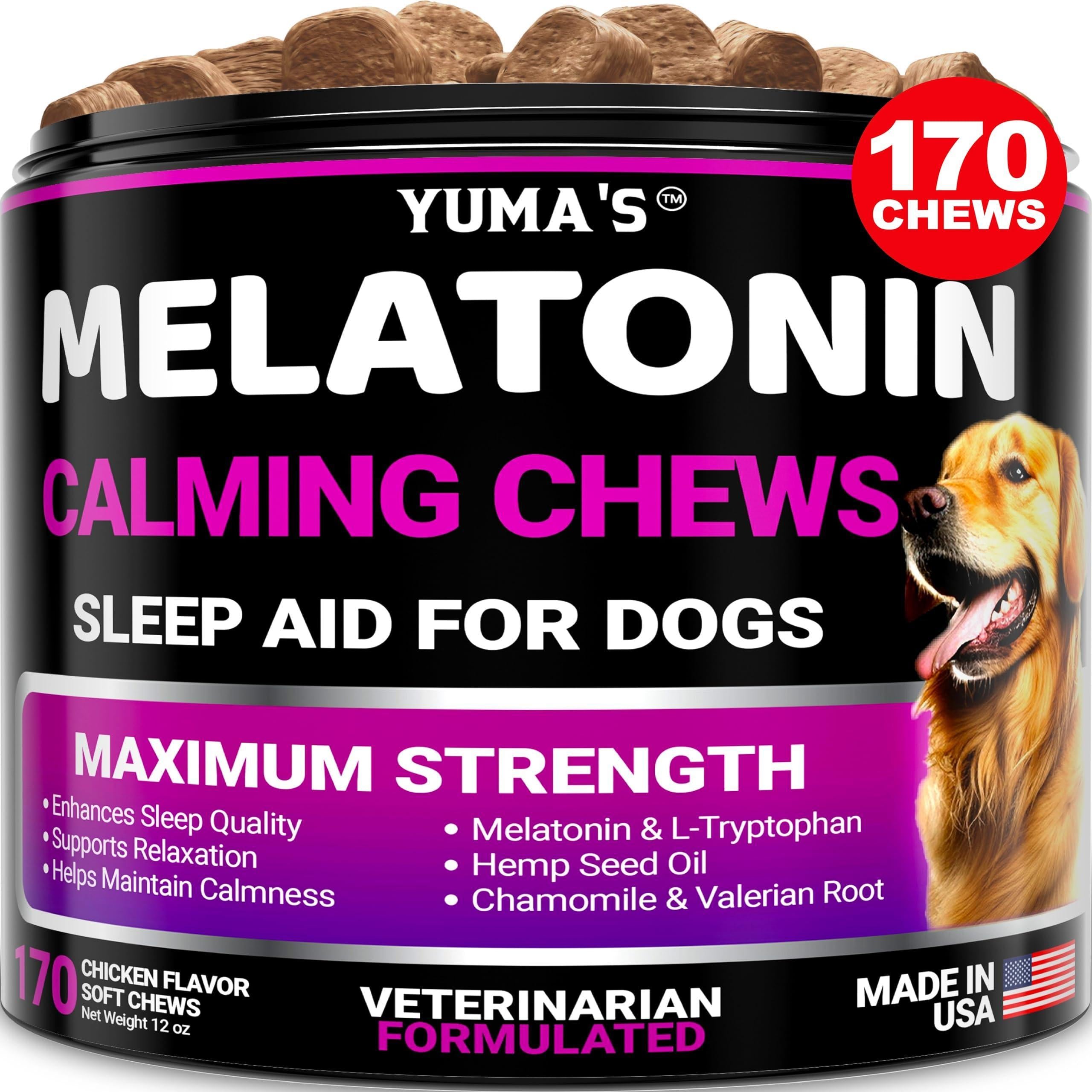 GraySnout Melatonin Calming Chews for Dogs (170ct)