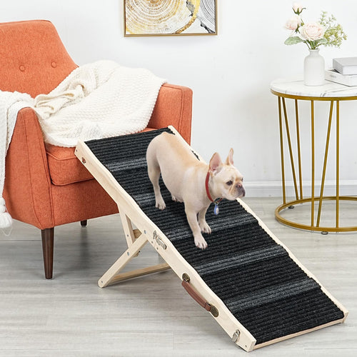 GraySnout Adjustable Wooden Dog Ramp