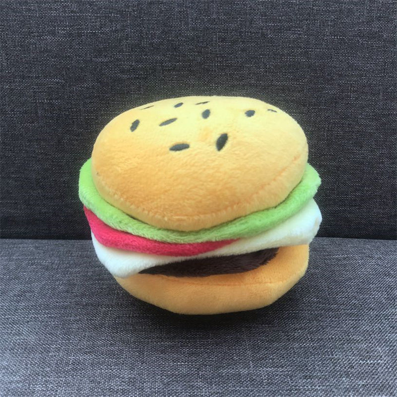 GraySnout Bite-Resistant Food-Shaped Plush Dog Toy Set