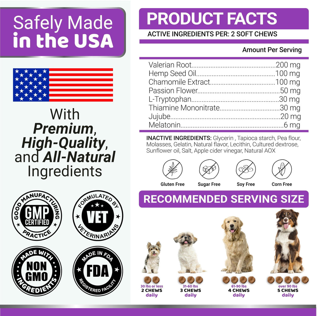 GraySnout Melatonin Calming Chews for Dogs (170ct)