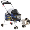 GraySnout 4-Wheel Posh Pet Stroller — Waterproof & Foldable