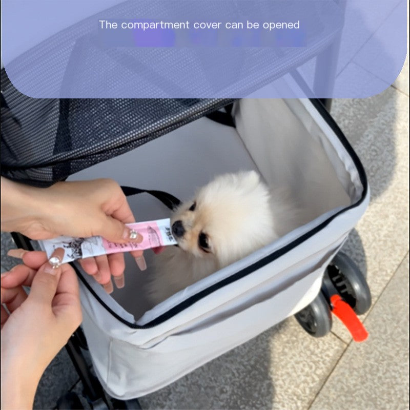 GraySnout Lightweight Foldable Pet Stroller — Small & Medium Dogs