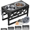 GraySnout Elevated Slow Feeder Bowl — 4-Height Adjustable Anti-Gulp Stand
