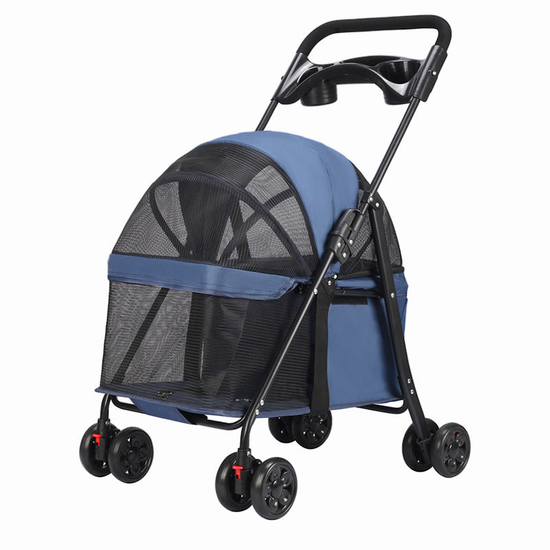 GraySnout Lightweight Foldable Pet Stroller — Small & Medium Dogs