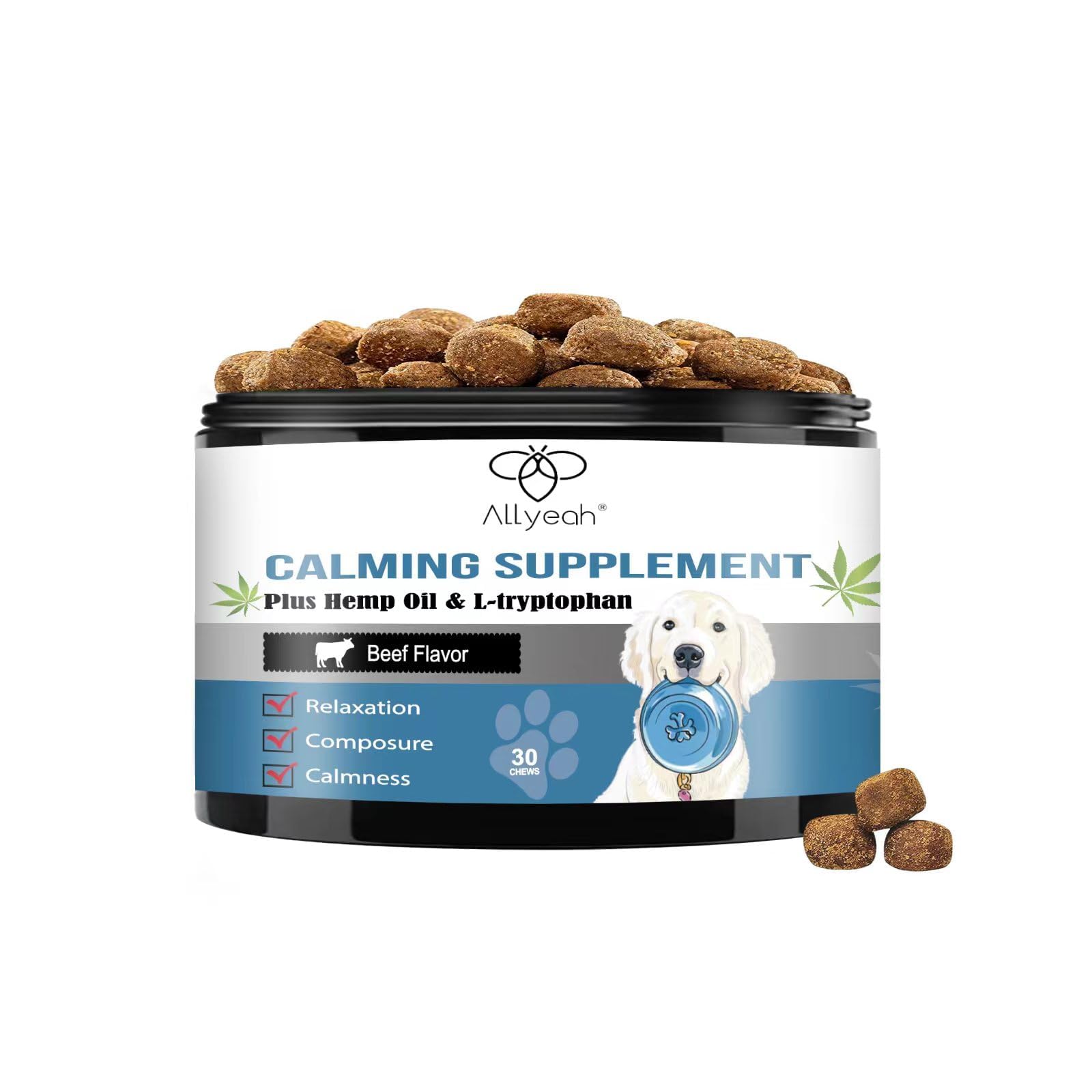 GraySnout Calming Hemp Chews for Dogs — Anxiety & Stress Relief