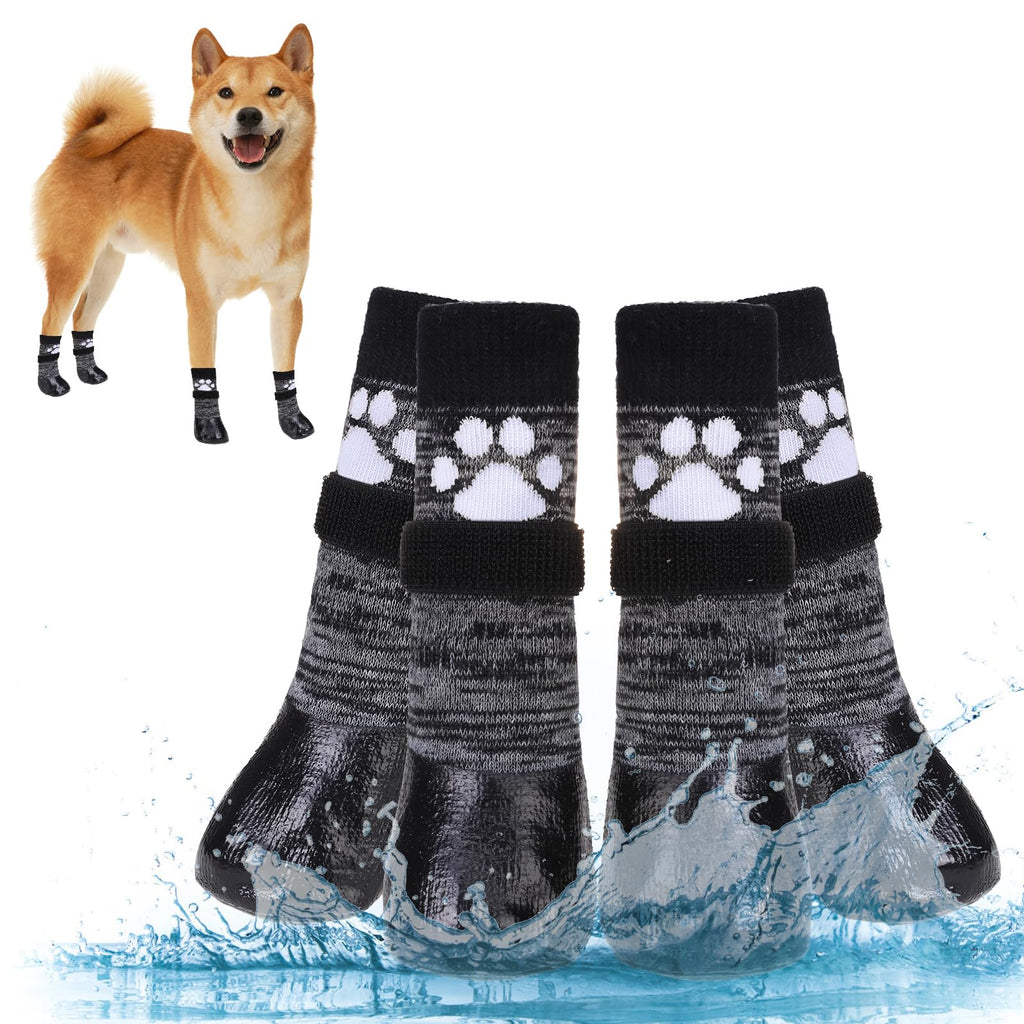GraySnout Waterproof Anti-Slip Dog Boots & Paw Socks — XL
