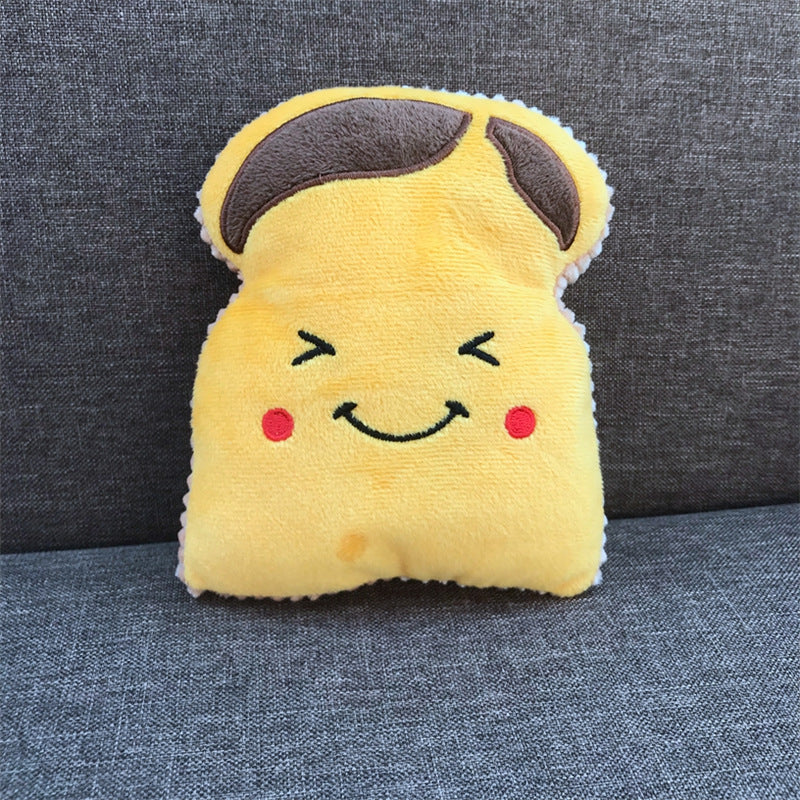 GraySnout Bite-Resistant Food-Shaped Plush Dog Toy Set