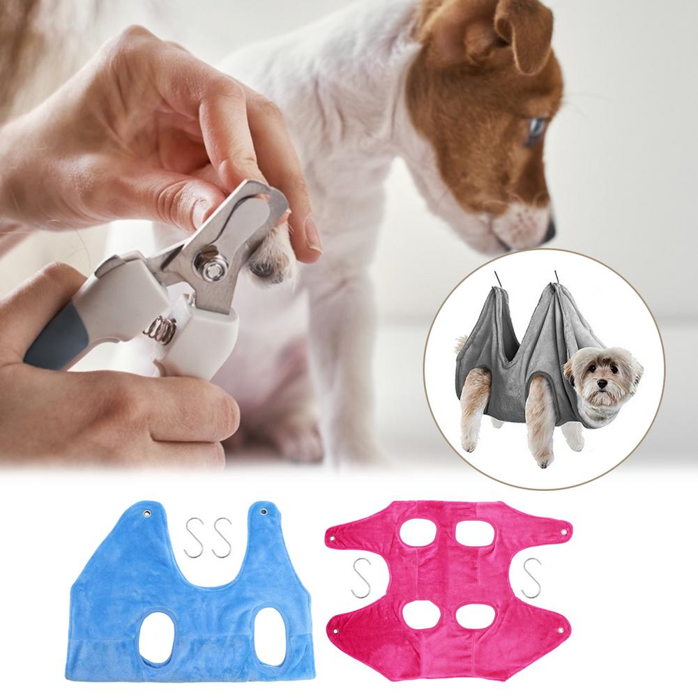 GraySnout Grooming Hammock Harness — Calm Restraint for Nail Trims