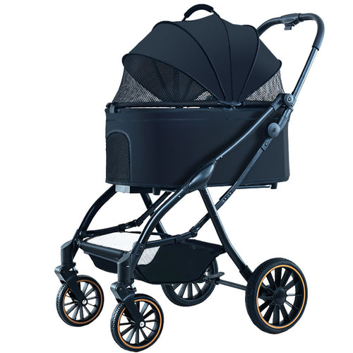 GraySnout Auto-Fold Electric Pet Stroller — Senior Dog Luxury Ride
