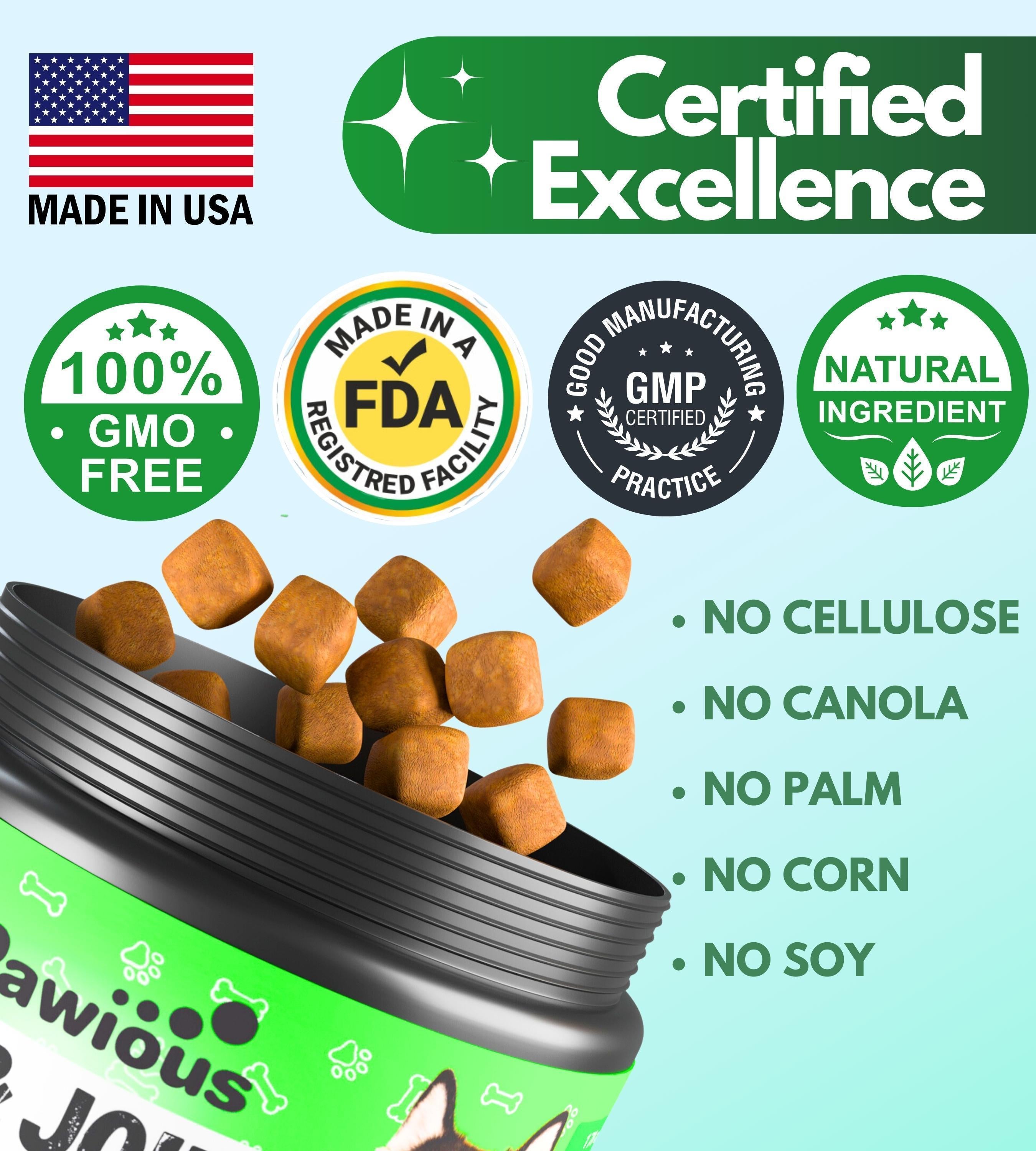 GraySnout Hip & Joint Supplement Chews for Dogs — 120 Count