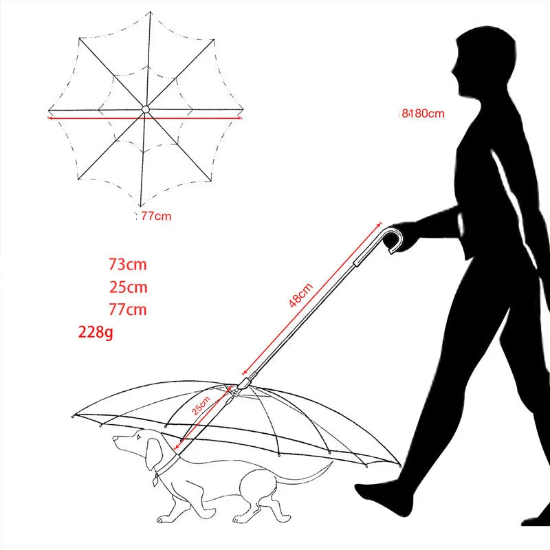 GraySnout Puppy Raincoat with Built-In Leash