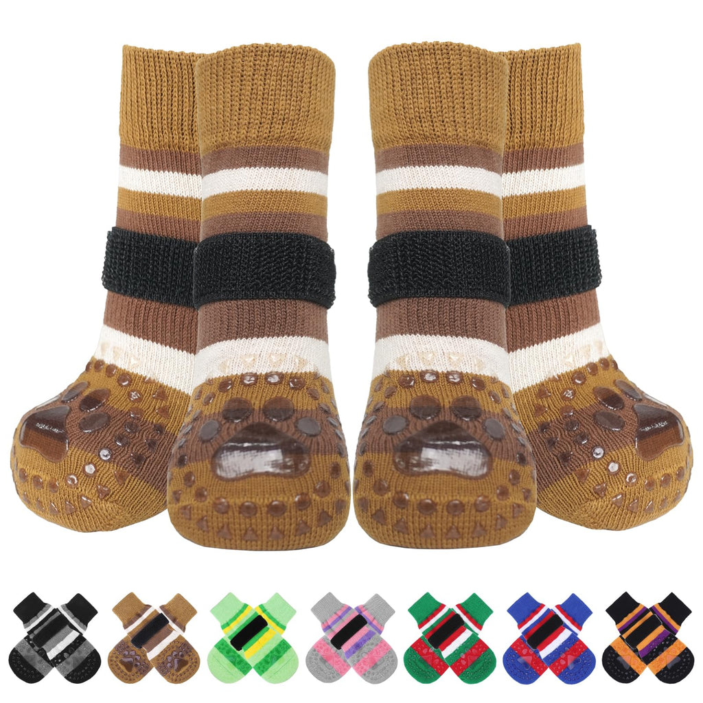 GraySnout Double-Sided Anti-Slip Dog Socks — Medium (2 Pairs)