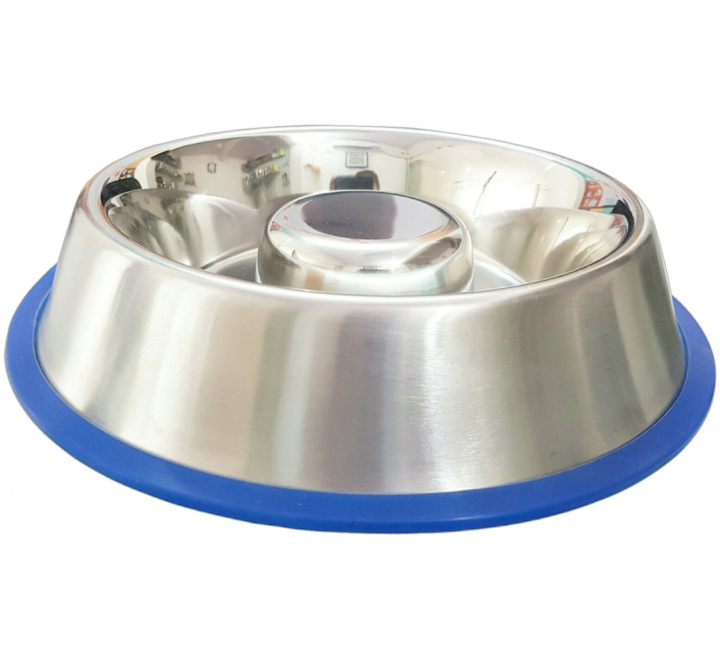 GraySnout Stainless Steel Slow Feed Dog Bowl