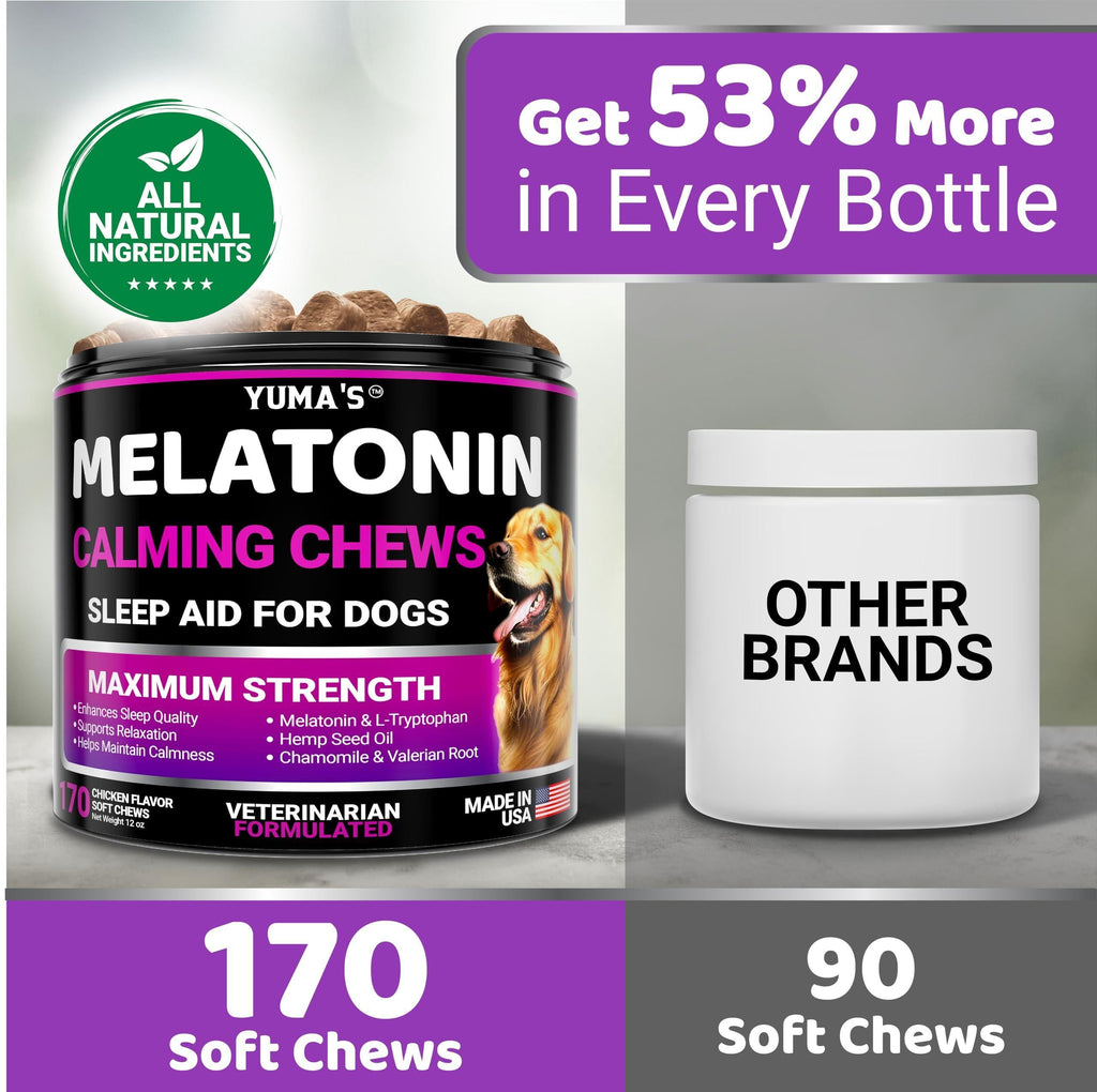 GraySnout Melatonin Calming Chews for Dogs (170ct)