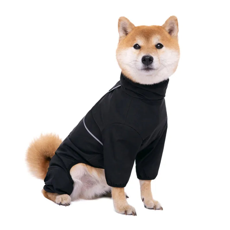 GraySnout Waterproof Dog Shell Jacket (4-Leg Coverage)