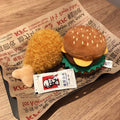 GraySnout Squeaky Food-Shaped Plush Dog Toy Set — Fries & Burger