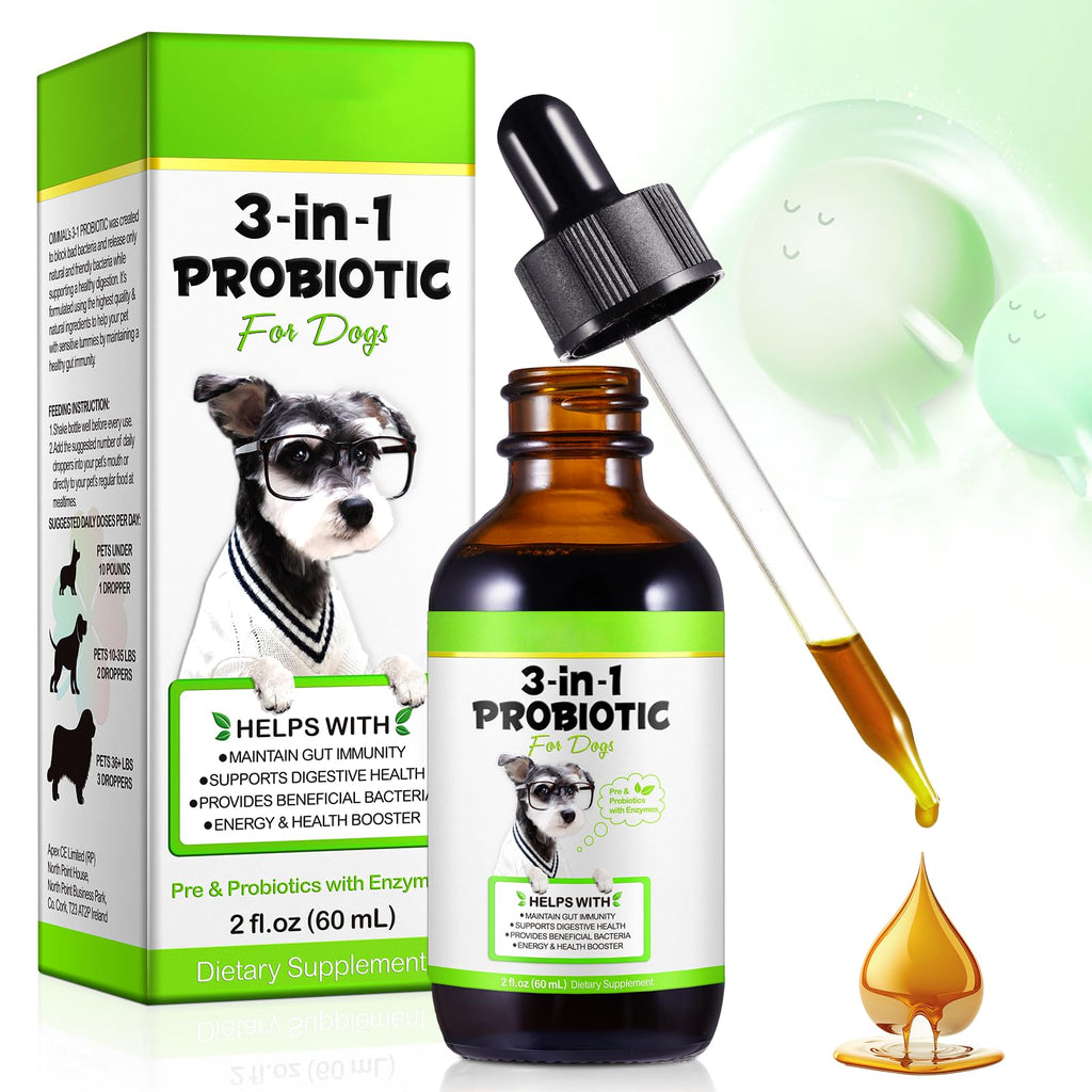 GraySnout 3-in-1 Liquid Probiotics for Dogs — 2 oz