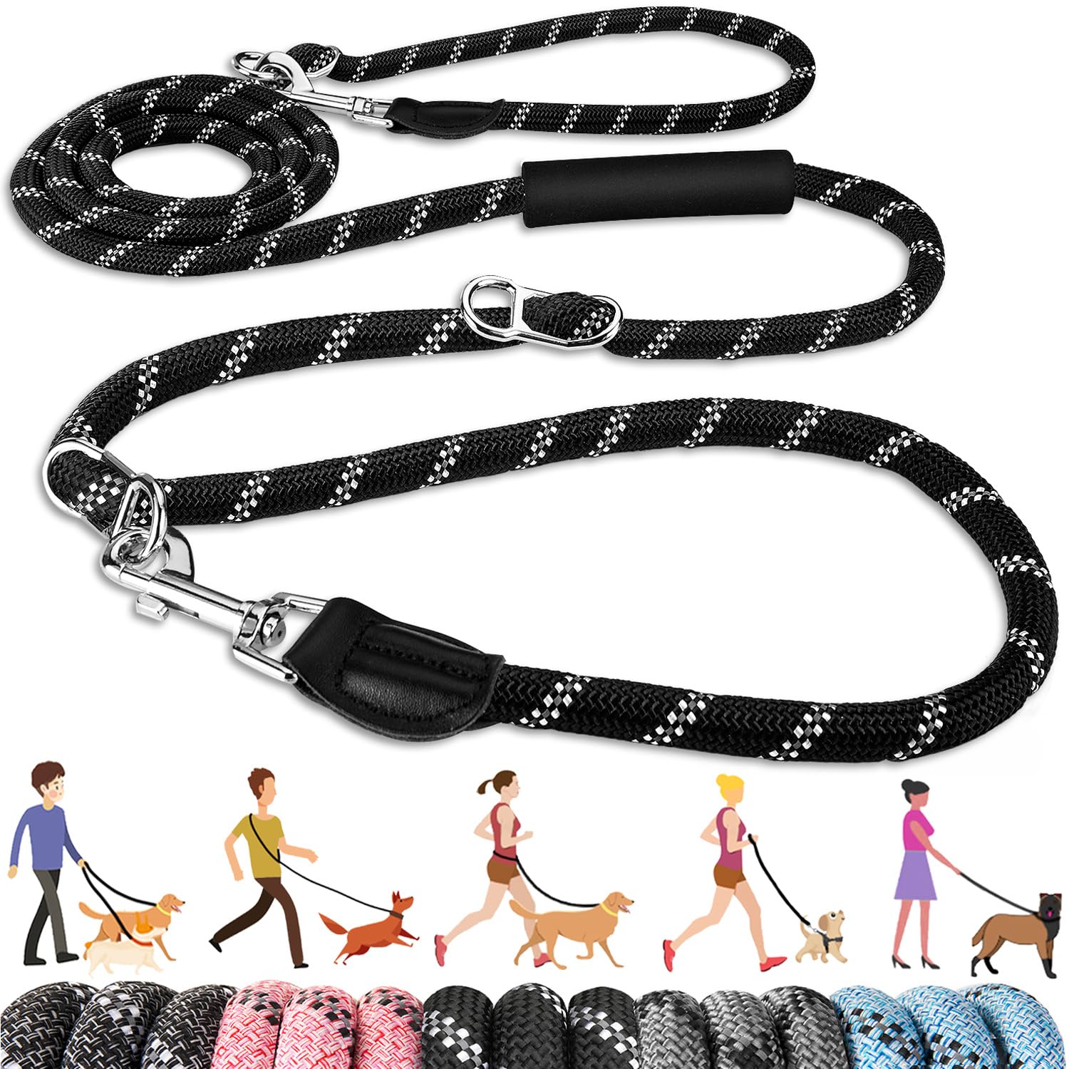 GraySnout Hands-Free Training Leash — 10ft Heavy Duty